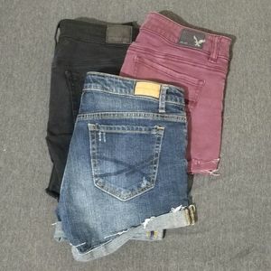 Three pairs American Eagle Jean Shorts Size 4